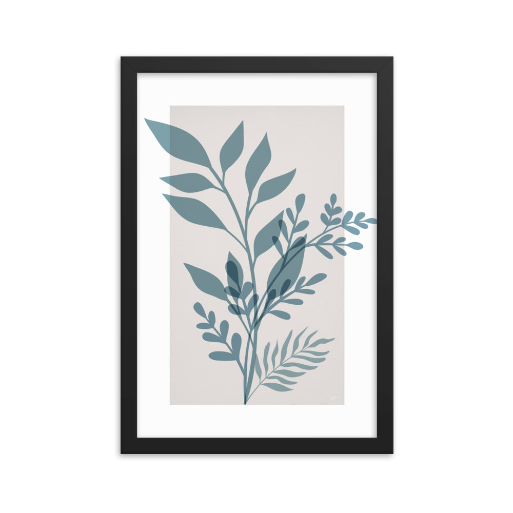 Botanical shapes Framed Poster