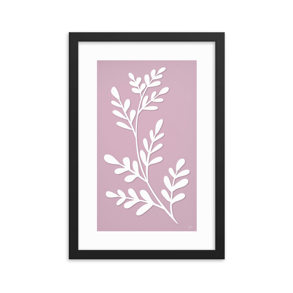 Botanical pink Framed Poster