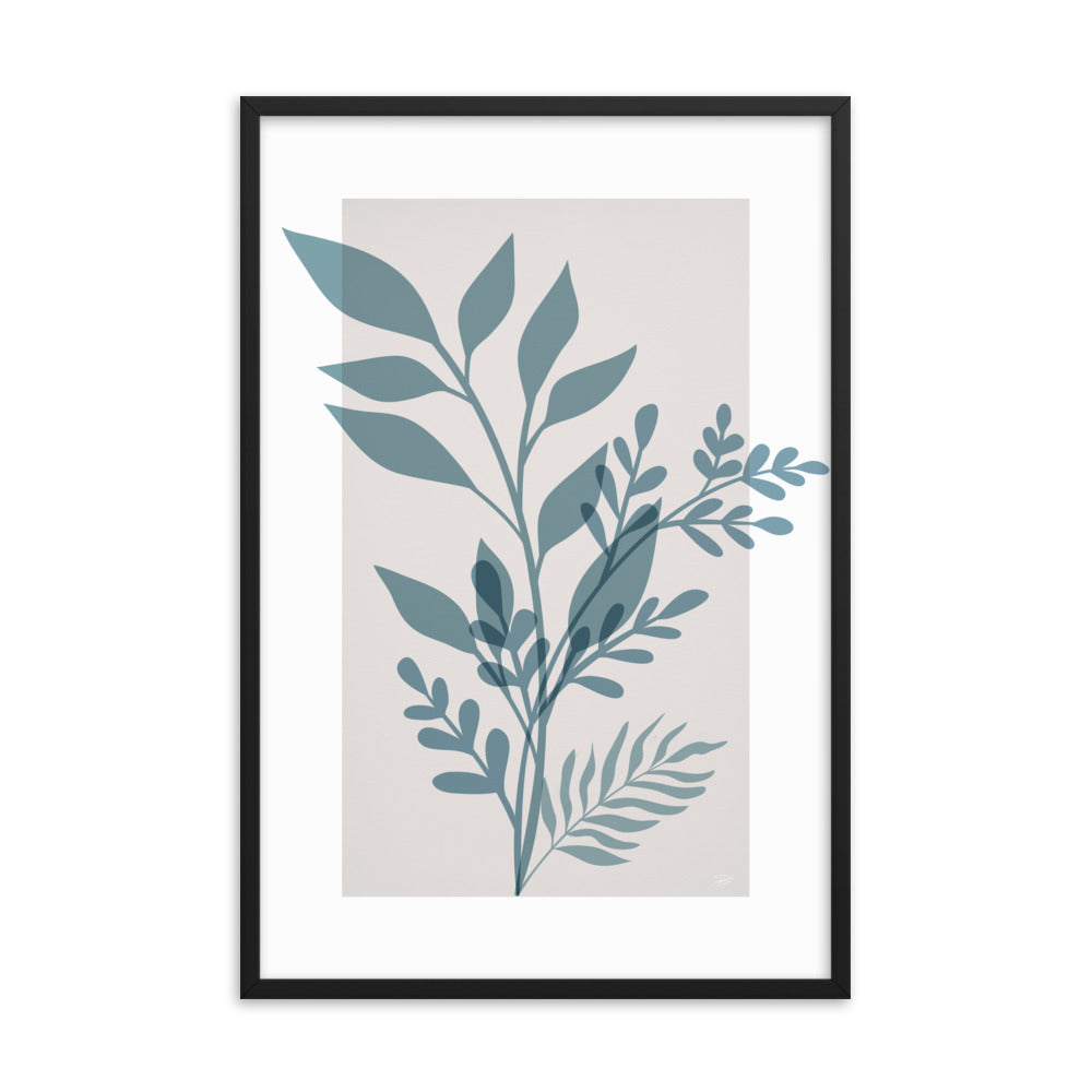 Botanical shapes Framed Poster