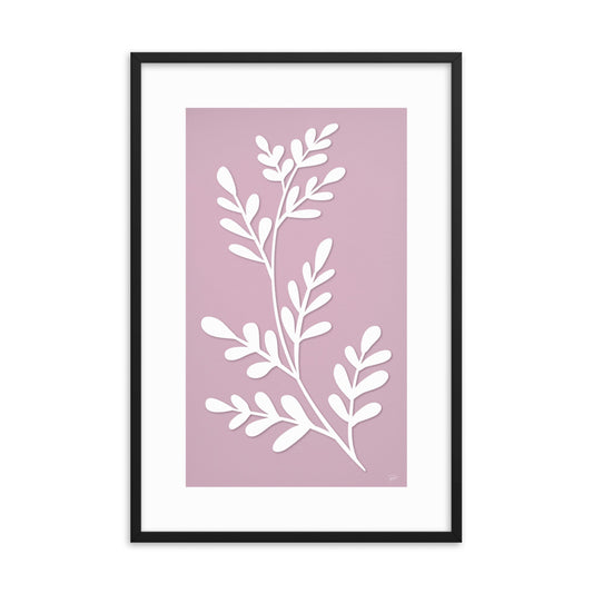 Botanical pink Framed Poster