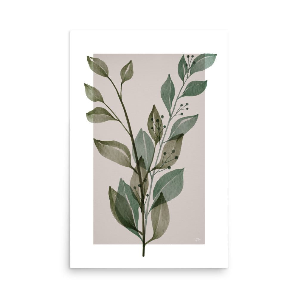 Botanical green Poster