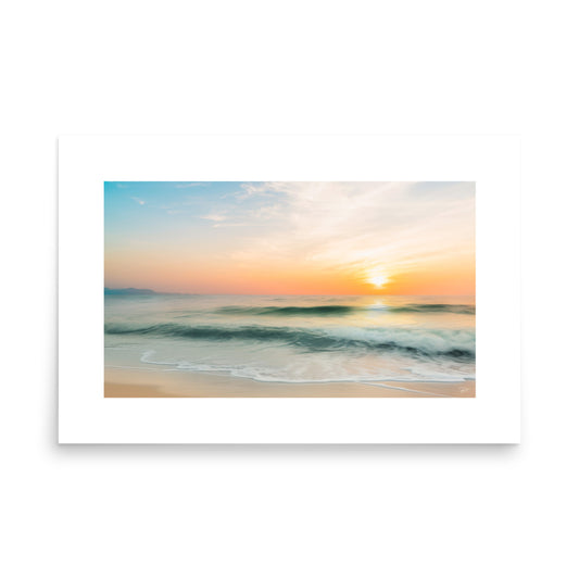 Ocean sunset Poster